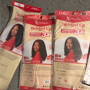 X-Pression Twisted Up Springy Afro Twist 16" Hair Extensions - Black